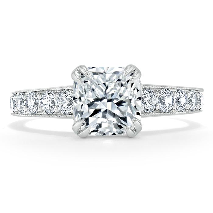 The Clara — Cushion Lab Diamond Tiffany Solitaire Engagement Ring II