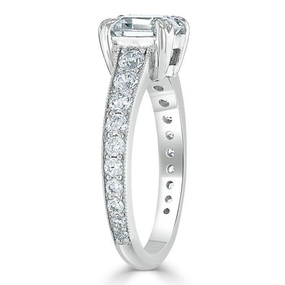 The Clara — Cushion Lab Diamond Tiffany Solitaire Engagement Ring II