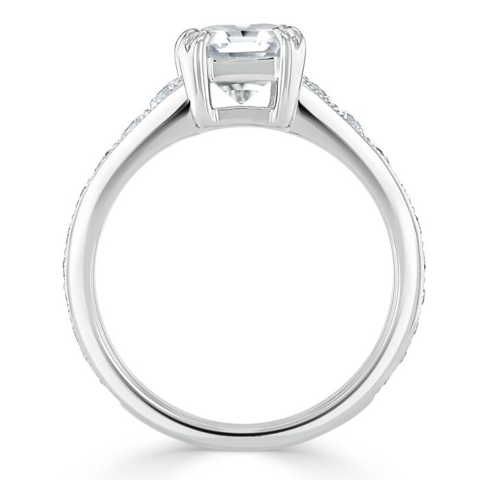 The Clara — Cushion Lab Diamond Tiffany Solitaire Engagement Ring II