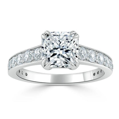 The Clara — Cushion Lab Diamond Tiffany Solitaire Engagement Ring II