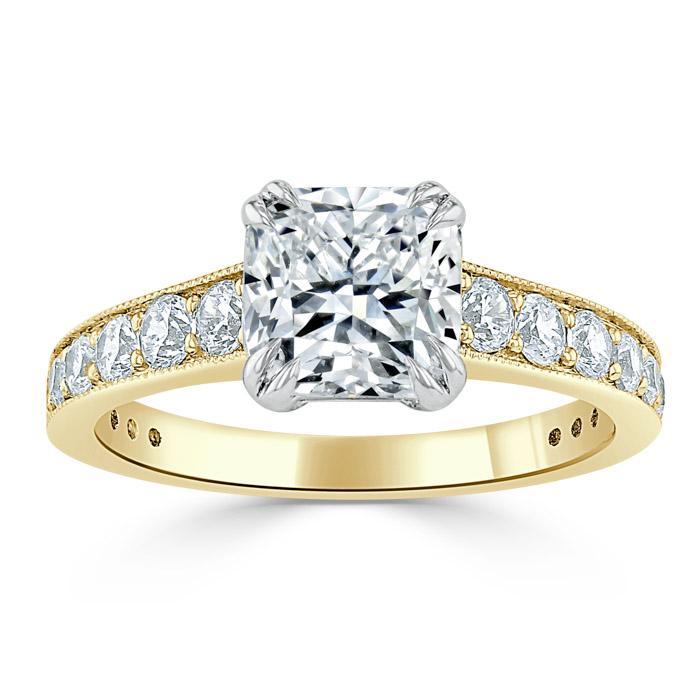 The Clara — Cushion Lab Diamond Tiffany Solitaire Engagement Ring II