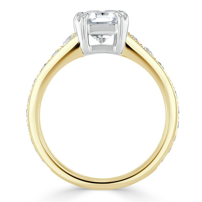 The Clara — Cushion Lab Diamond Tiffany Solitaire Engagement Ring II