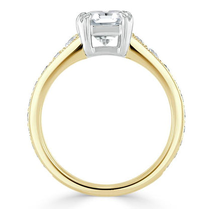 The Clara — Cushion Lab Diamond Tiffany Solitaire Engagement Ring II