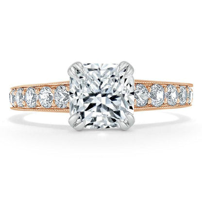 The Clara — Cushion Lab Diamond Tiffany Solitaire Engagement Ring II