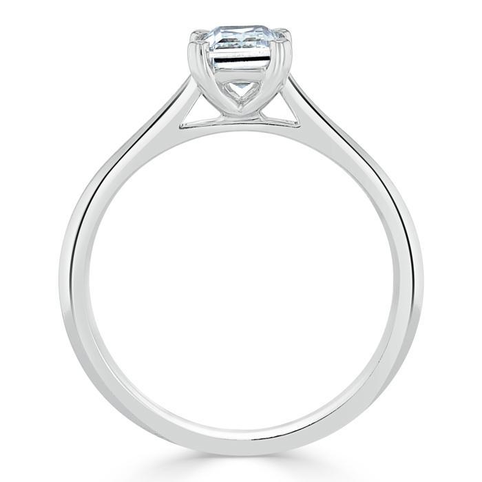 The Clara — Emerald Lab Diamond Tiffany Solitaire Engagement Ring II