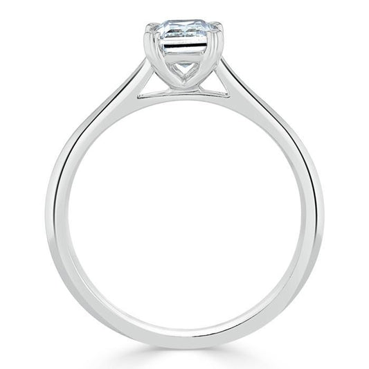 The Clara — Emerald Lab Diamond Tiffany Solitaire Engagement Ring II