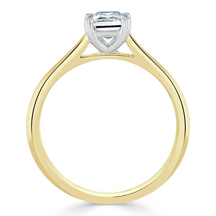 The Clara — Emerald Lab Diamond Tiffany Solitaire Engagement Ring II