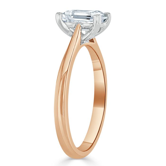 The Clara — Emerald Lab Diamond Tiffany Solitaire Engagement Ring II