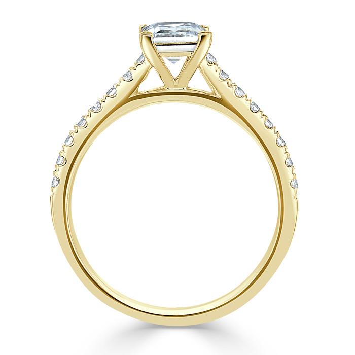 The Clara — Princess Lab Diamond Solitaire Engagement Ring VII