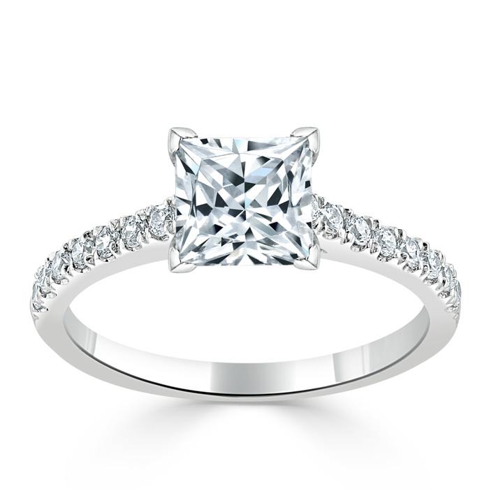 The Clara — Princess Lab Diamond Solitaire Engagement Ring VII