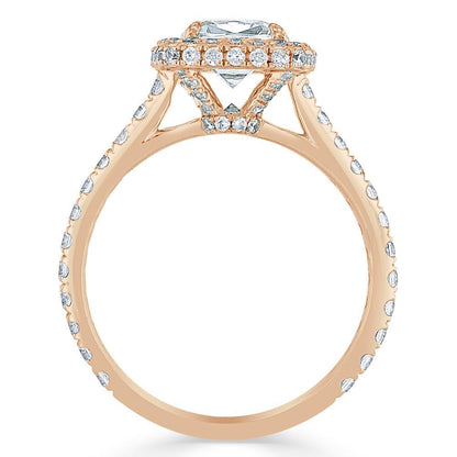 The Aurora — Cushion Lab Diamond Tiffany Halo Engagement Ring II