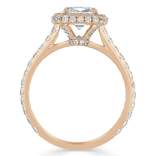 The Aurora — Cushion Lab Diamond Tiffany Halo Engagement Ring II