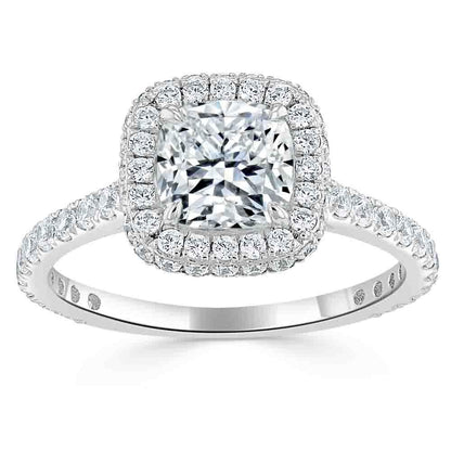 The Aurora — Cushion Lab Diamond Tiffany Halo Engagement Ring II