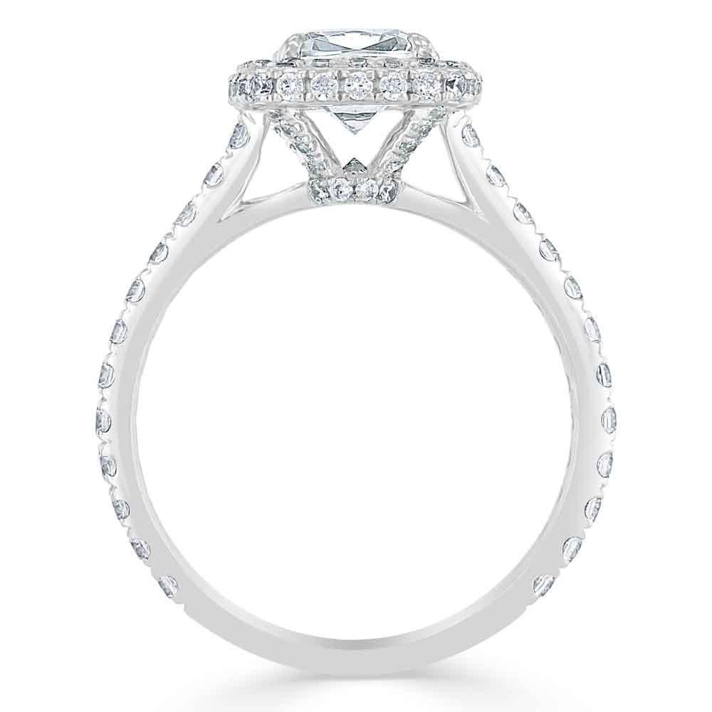 The Aurora — Cushion Lab Diamond Tiffany Halo Engagement Ring II