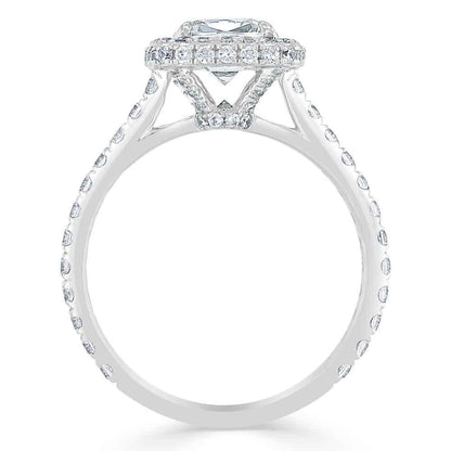 The Aurora — Cushion Lab Diamond Tiffany Halo Engagement Ring II