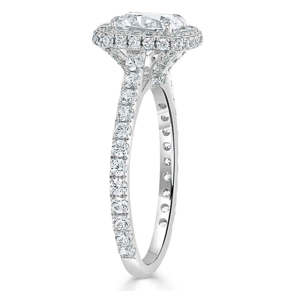 The Aurora — Cushion Lab Diamond Tiffany Halo Engagement Ring II