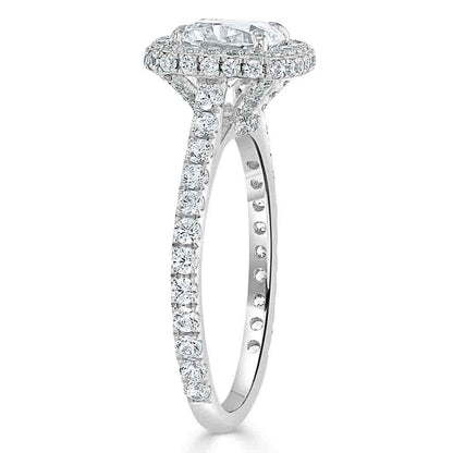 The Aurora — Cushion Lab Diamond Tiffany Halo Engagement Ring II
