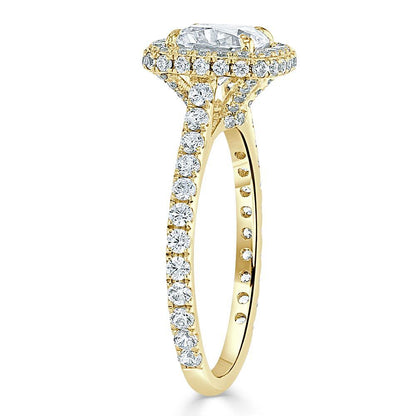 The Aurora — Cushion Lab Diamond Tiffany Halo Engagement Ring II