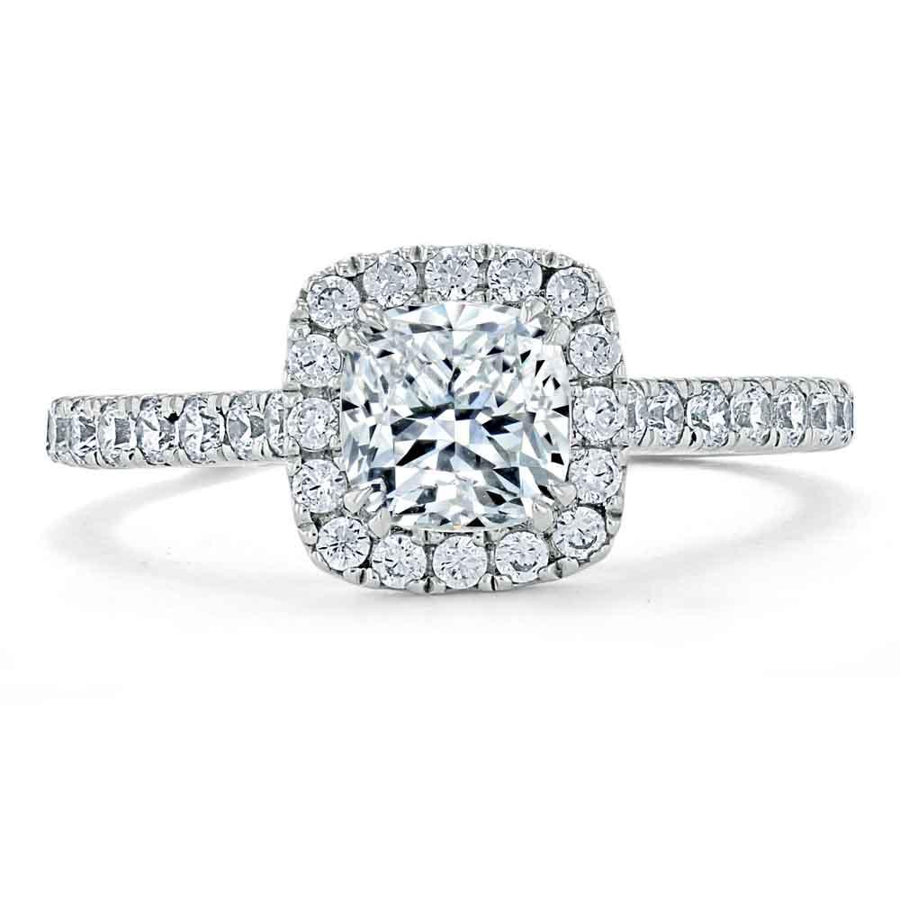 The Aurora — Cushion Lab Diamond Tiffany Halo Engagement Ring