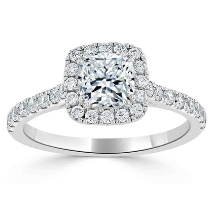 The Aurora — Cushion Lab Diamond Tiffany Halo Engagement Ring
