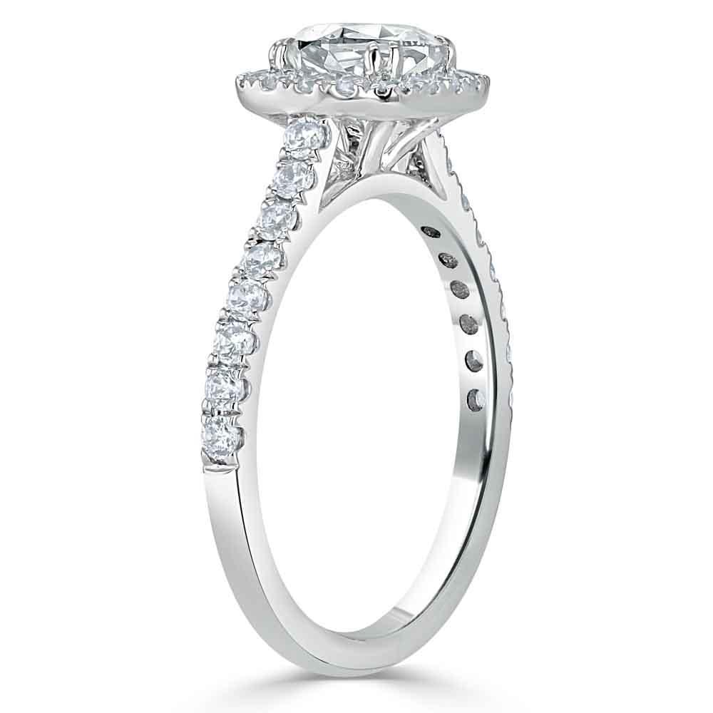 The Aurora — Cushion Lab Diamond Tiffany Halo Engagement Ring