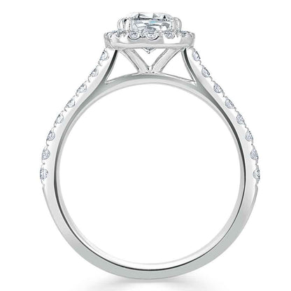 The Aurora — Cushion Lab Diamond Tiffany Halo Engagement Ring