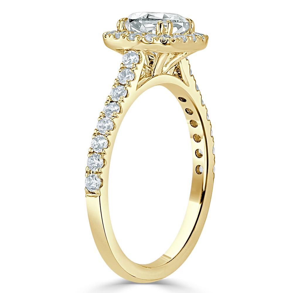 The Aurora — Cushion Lab Diamond Tiffany Halo Engagement Ring