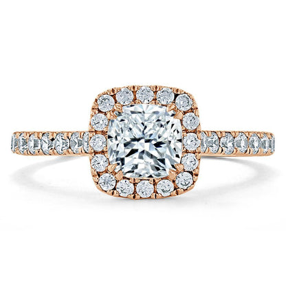 The Aurora — Cushion Lab Diamond Tiffany Halo Engagement Ring