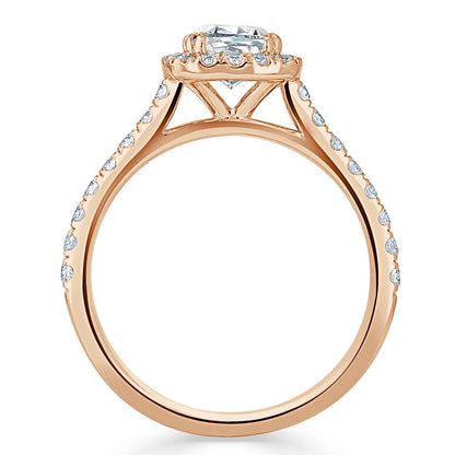 The Aurora — Cushion Lab Diamond Tiffany Halo Engagement Ring