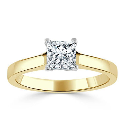 The Clara — Princess Lab Diamond Solitaire Engagement Ring VI