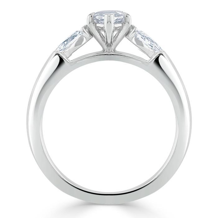 The Violet — Marquise Lab Diamond 3-Stone Engagement Ring