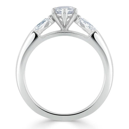 The Violet — Marquise Lab Diamond 3-Stone Engagement Ring