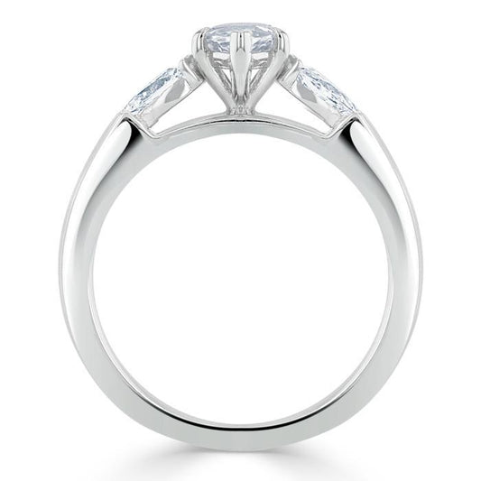 The Violet — Marquise Lab Diamond 3-Stone Engagement Ring