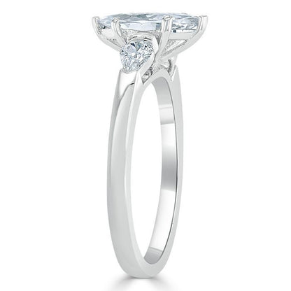 The Violet — Marquise Lab Diamond 3-Stone Engagement Ring