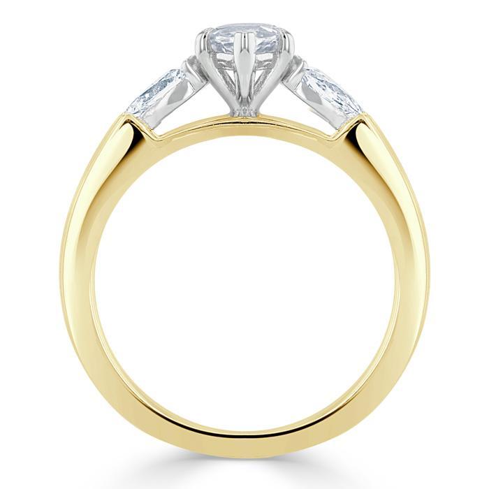 The Violet — Marquise Lab Diamond 3-Stone Engagement Ring