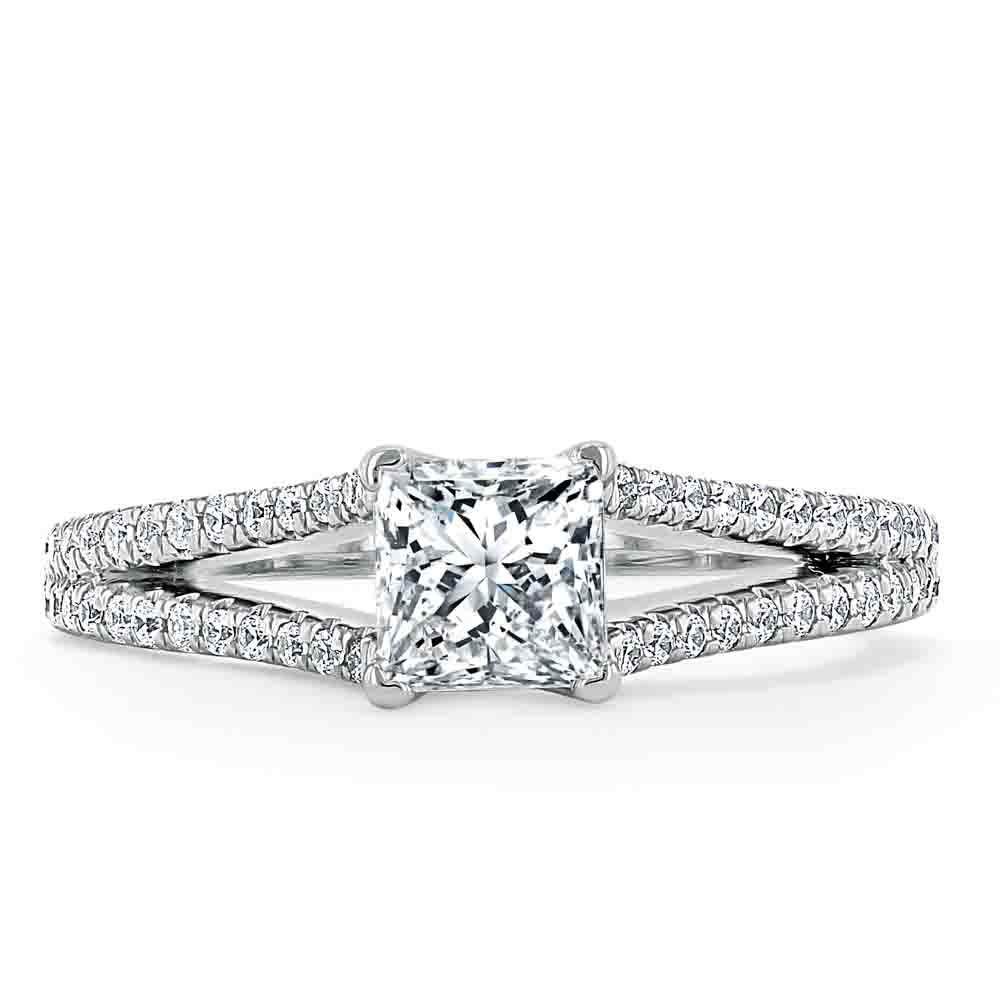 The Olivia — Princess Lab Diamond Split-Shank Solitaire Engagement Ring