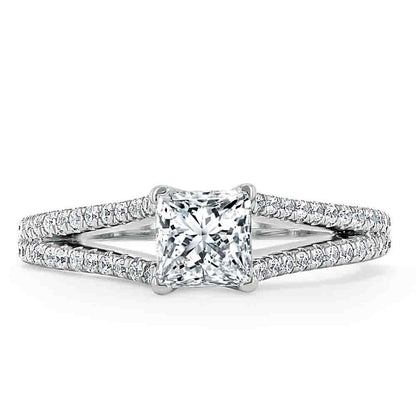 The Olivia — Princess Lab Diamond Split-Shank Solitaire Engagement Ring