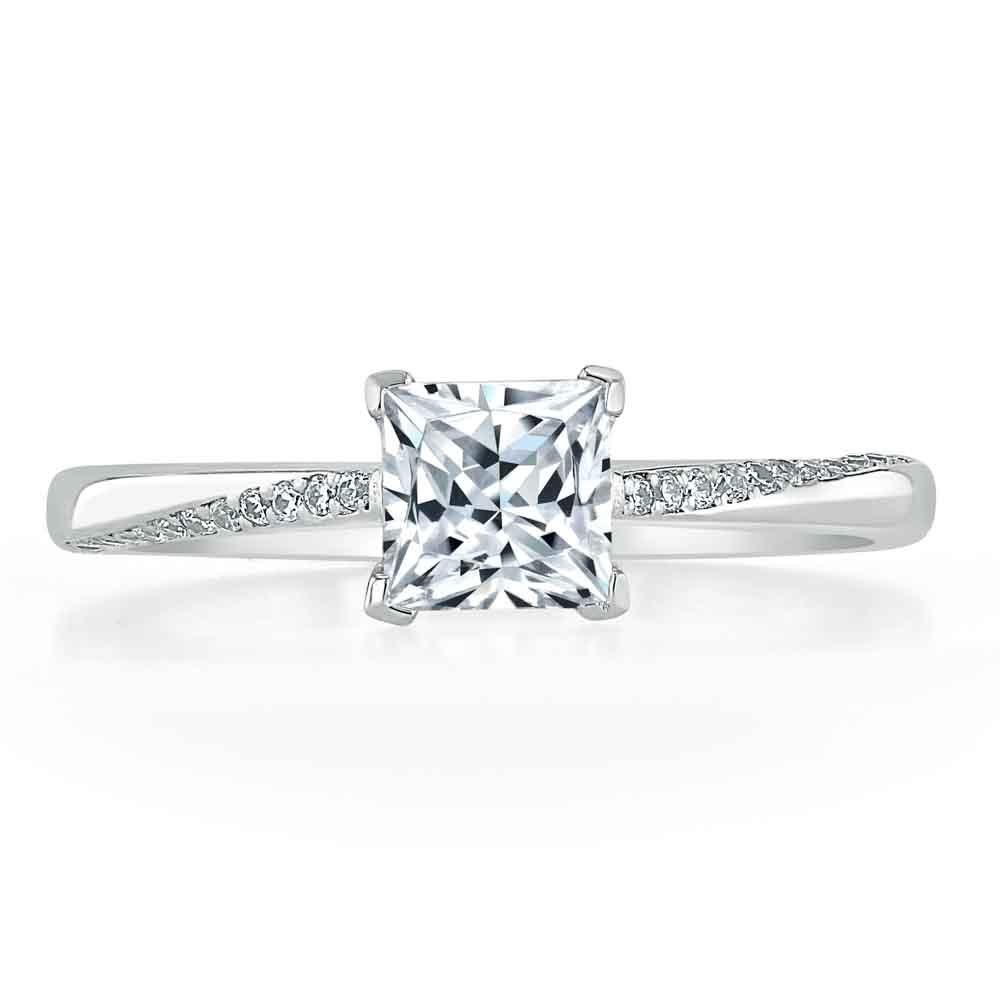 The Clara — Princess Lab Diamond Solitaire Engagement Ring V