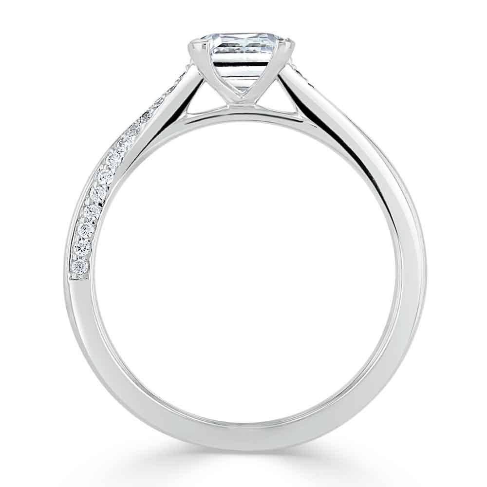 The Clara — Princess Lab Diamond Solitaire Engagement Ring V