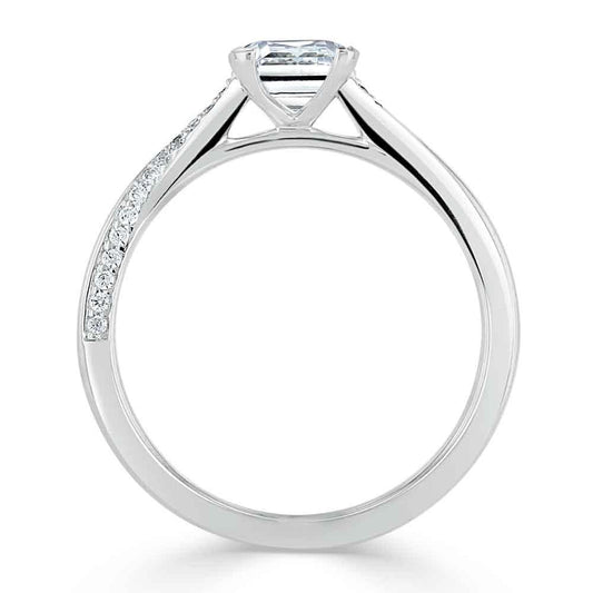 The Clara — Princess Lab Diamond Solitaire Engagement Ring V