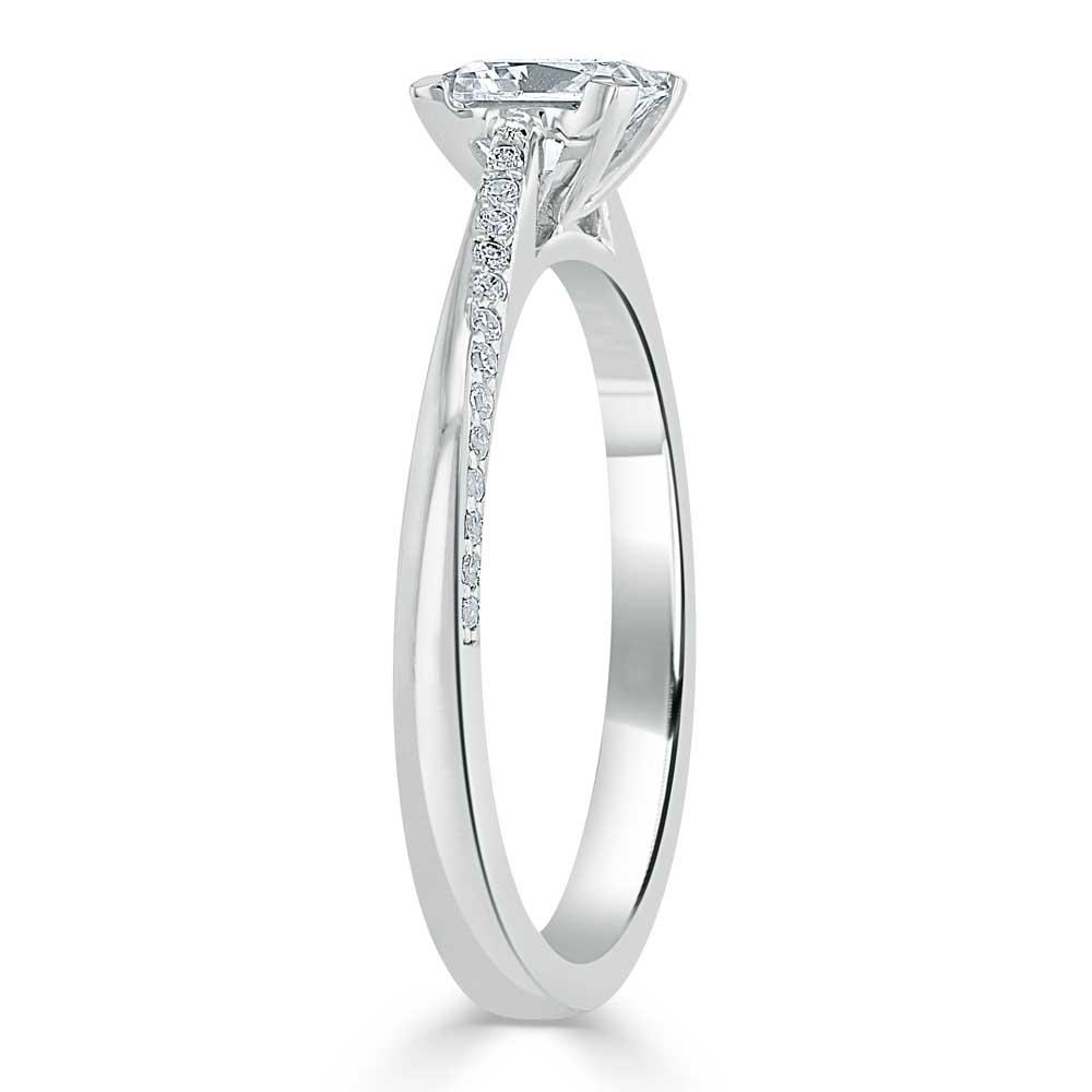 The Clara — Princess Lab Diamond Solitaire Engagement Ring V