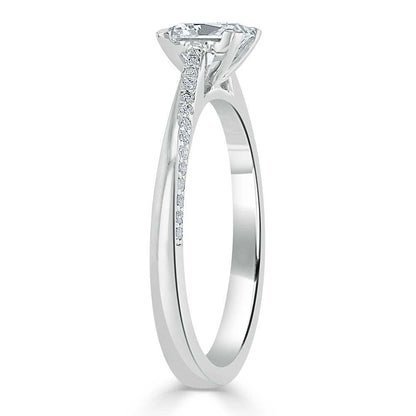 The Clara — Princess Lab Diamond Solitaire Engagement Ring V