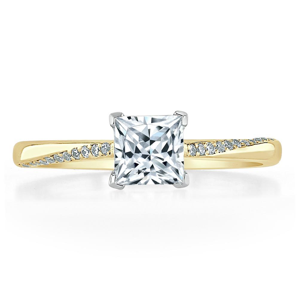 The Clara — Princess Lab Diamond Solitaire Engagement Ring V
