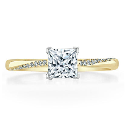 The Clara — Princess Lab Diamond Solitaire Engagement Ring V