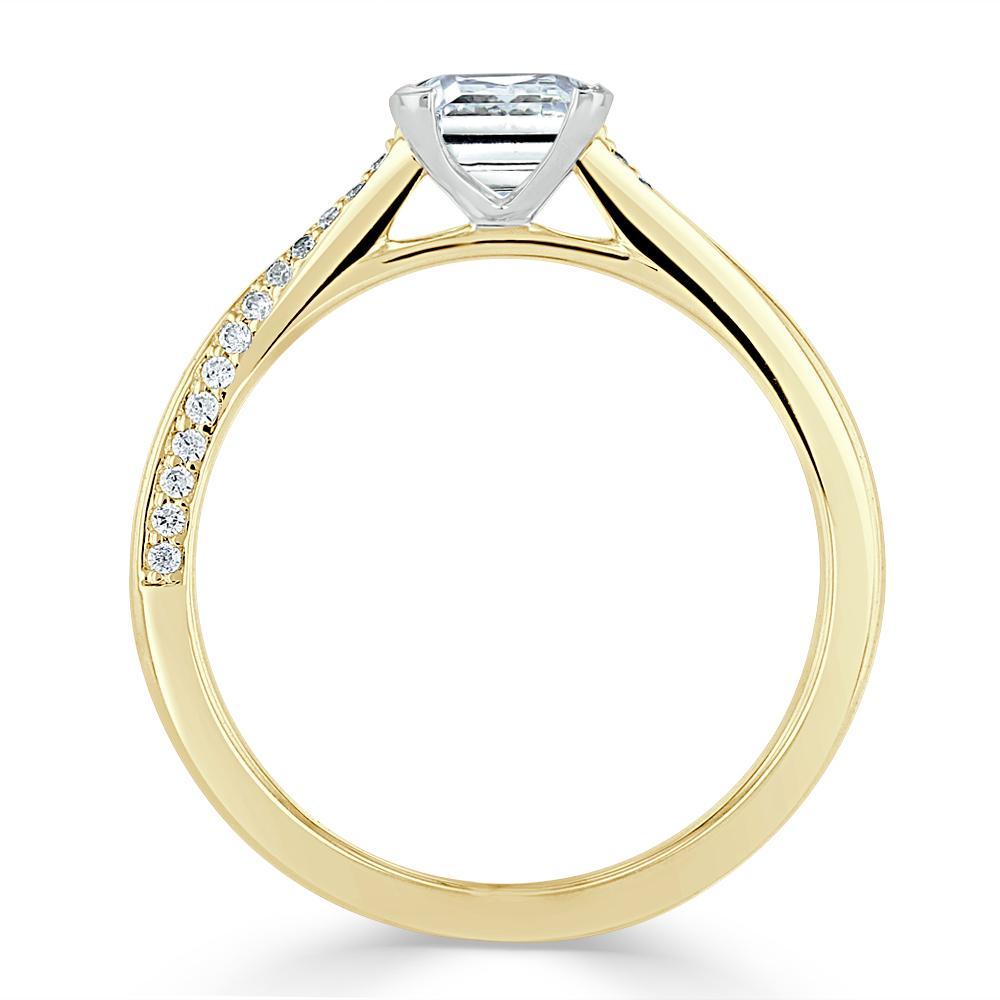 The Clara — Princess Lab Diamond Solitaire Engagement Ring V