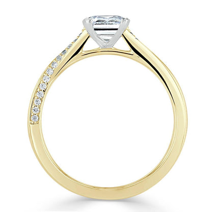 The Clara — Princess Lab Diamond Solitaire Engagement Ring V