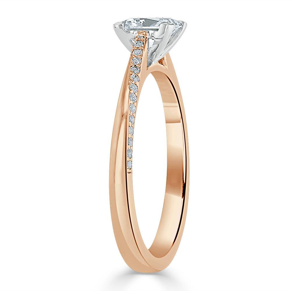 The Clara — Princess Lab Diamond Solitaire Engagement Ring V