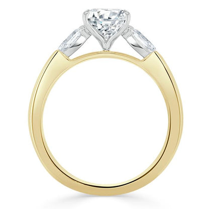 The Violet — Cushion Lab Diamond 3-Stone Engagement Ring II