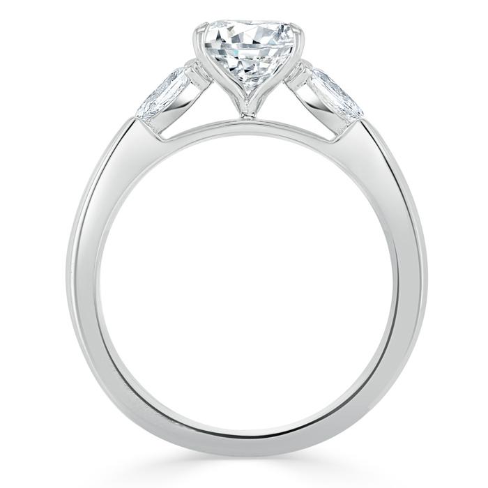 The Violet — Cushion Lab Diamond 3-Stone Engagement Ring II