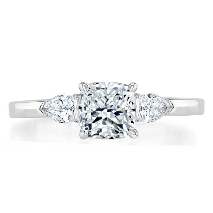 The Violet — Cushion Lab Diamond 3-Stone Engagement Ring II